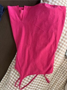 Beyond Yoga Bright Pink Slim-Strap Camisole